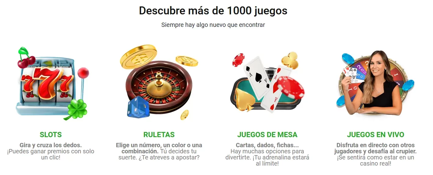 Tipos de juegos Betcris