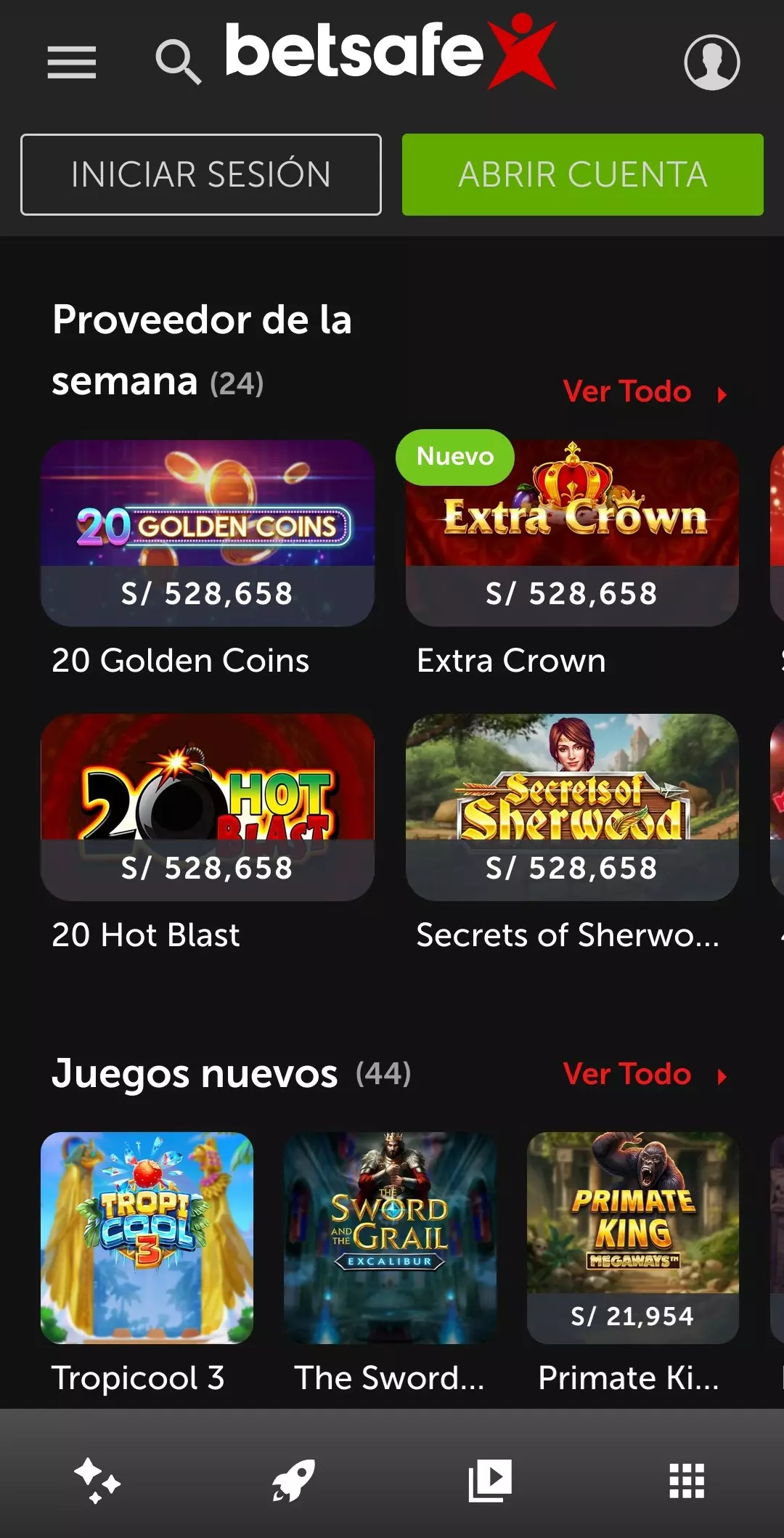Tragamonedas en Betsafe