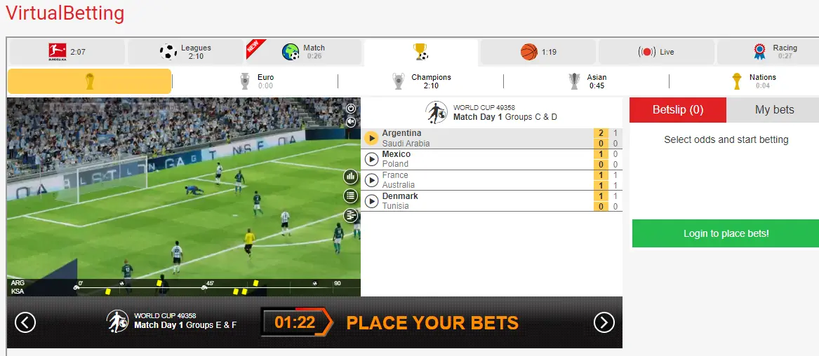 VirtualBetting en Circus