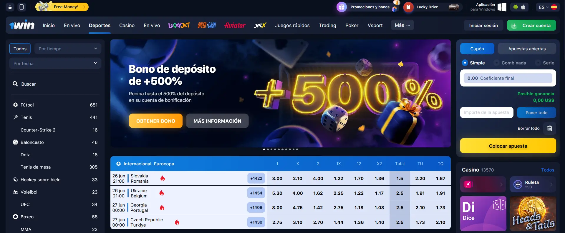 1Win Deportes