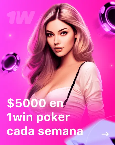 $5000 en 1win poker cada semana