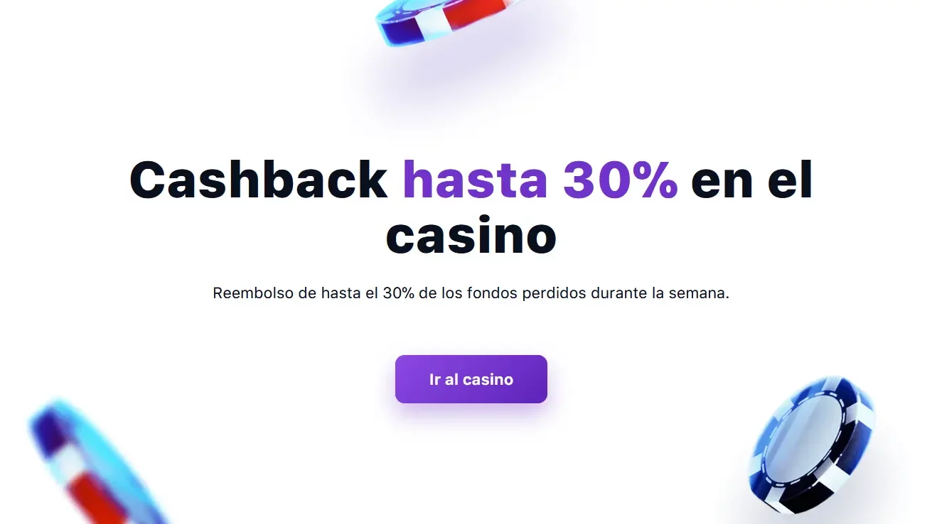Devolución de hasta el 30% en casinos