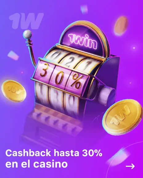Devolución de hasta el 30% en casinos en 1Win