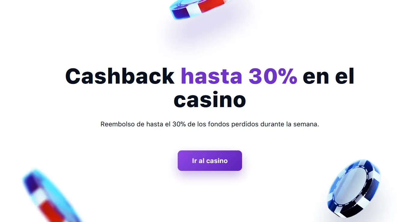 Devolución de hasta el 30% en casinos