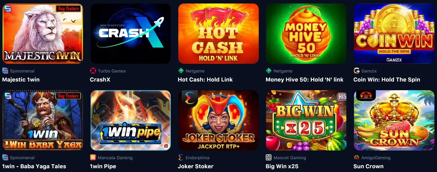 Juegos en 1Win