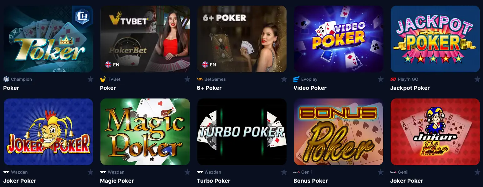 Póquer en 1Win
