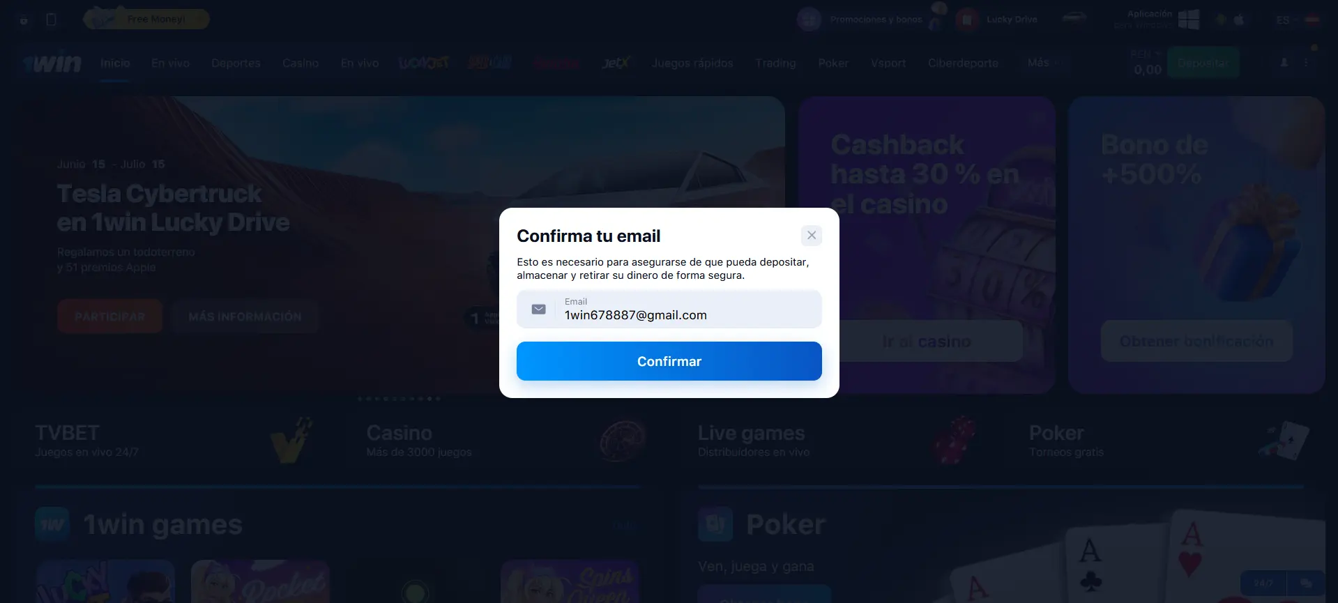 Verificación de la cuenta