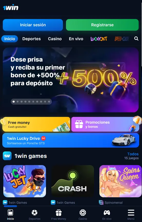 1Win en iOS