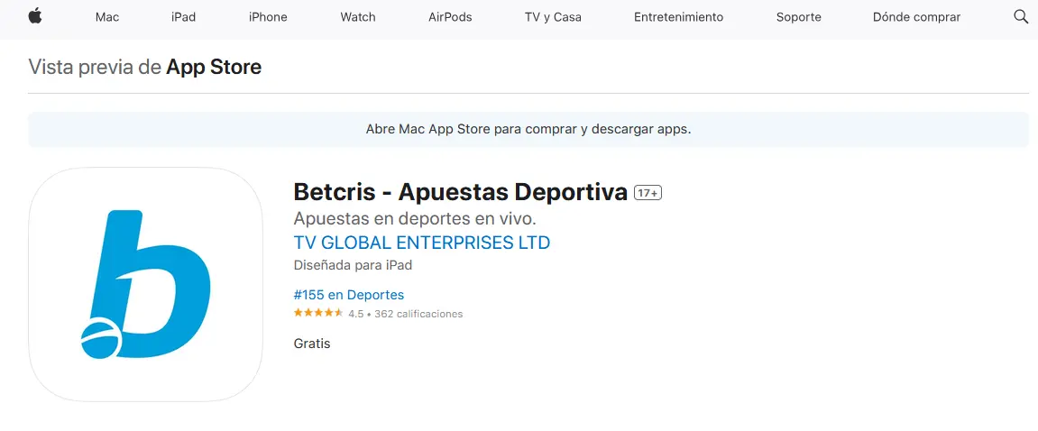 App Store - Betcris