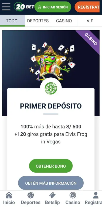 Bonificaciones disponibles en la aplicación 20bet