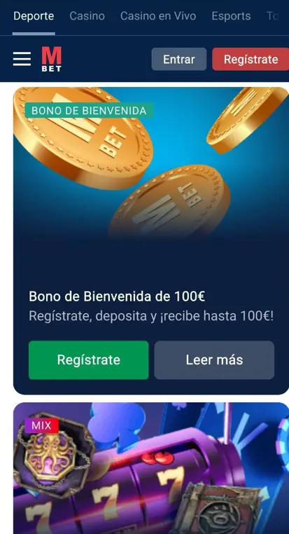 Bonificaciones disponibles en la aplicación Marathonbet