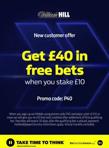Bonificaciones disponibles en la aplicación de William Hill