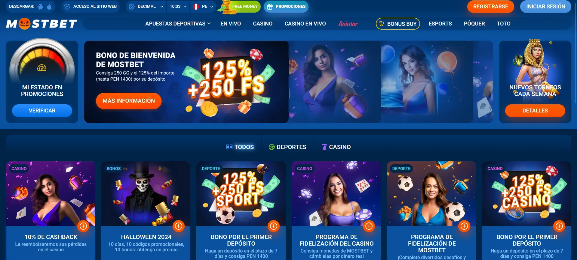 Bonos y promociones de Mostbet en Perú