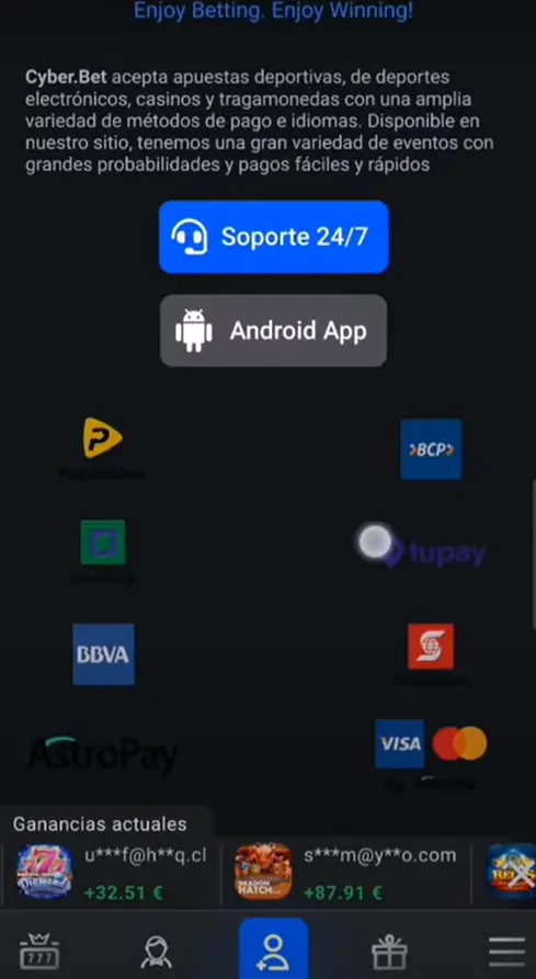 Cómo descargar e instalar la aplicación CyberBet en Android en Perú