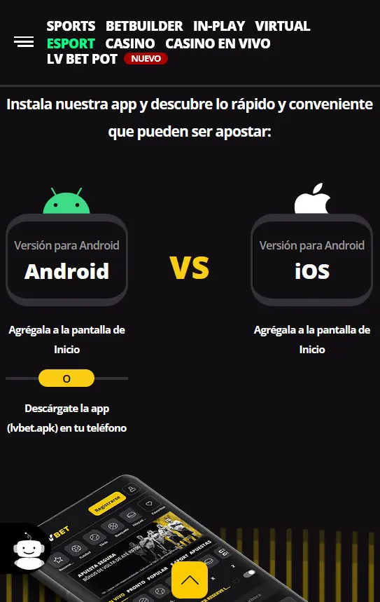 Cómo descargar e instalar la app LV Bet en IOS en Perú