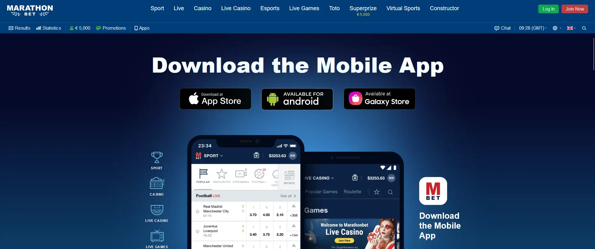 Cómo descargar e instalar la app de Marathonbet en Android en Perú