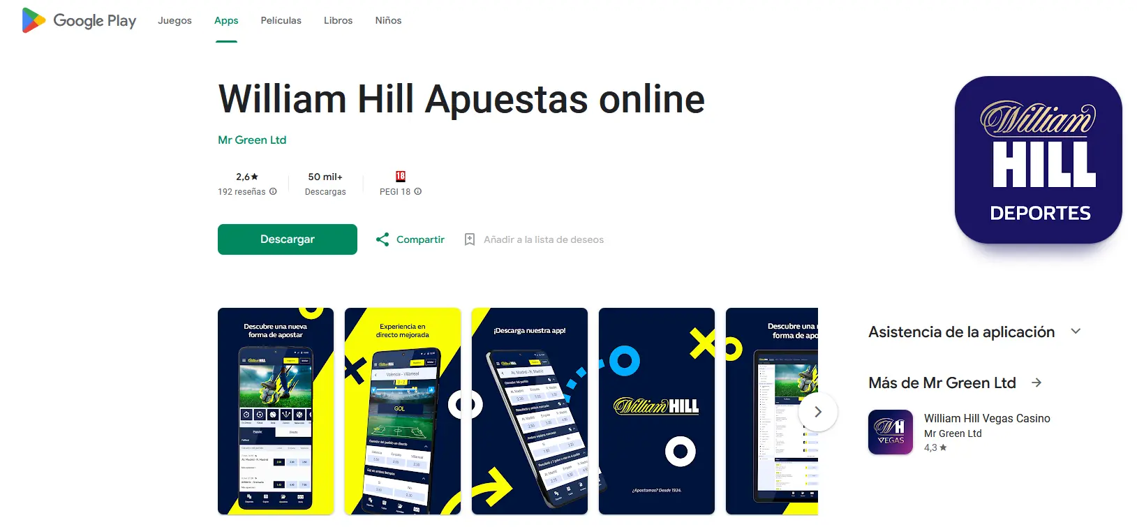 Cómo descargar e instalar la app de William Hill en Android en Perú