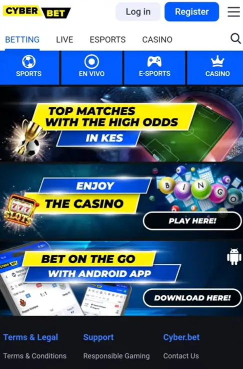 CyberBet en Android