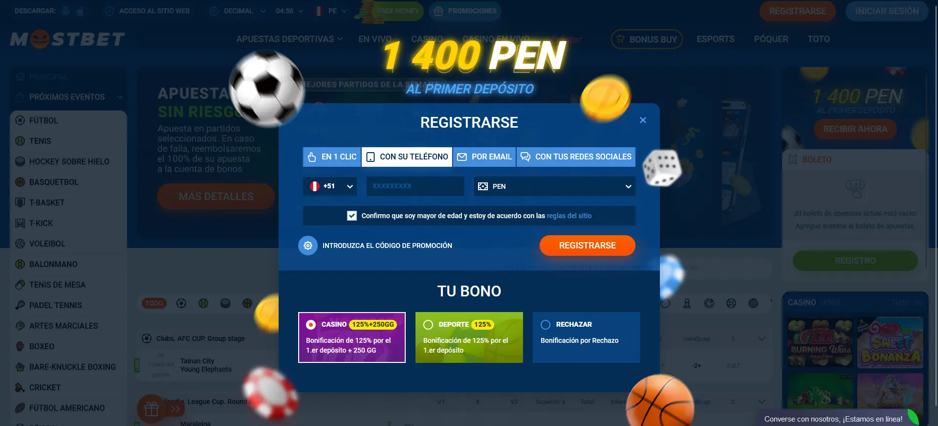 Inscripción por teléfono