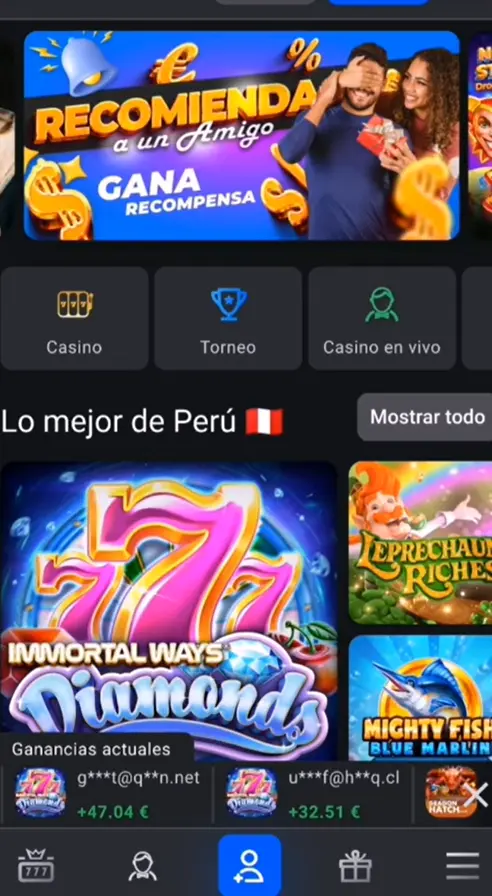 Juegos de casino en la aplicación CyberBet