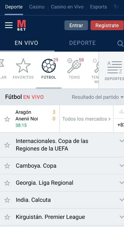 Marathonbet en Android