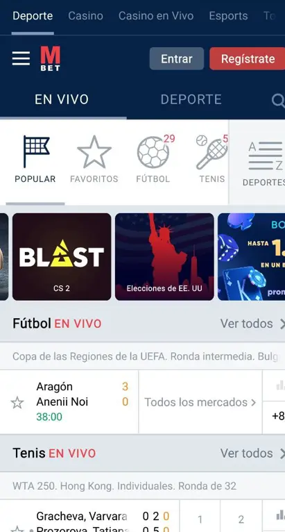 Marathonbet en iOS