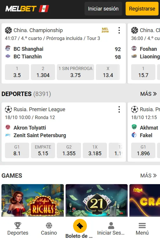 Melbet en IOS
