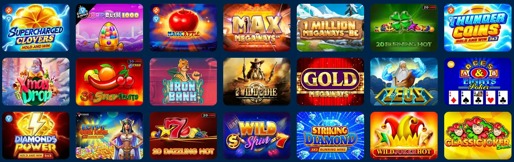 Variedad de juegos