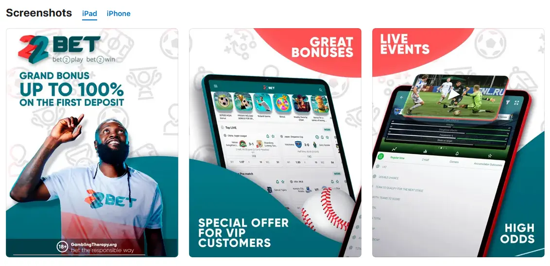 ¿Cómo descargar e instalar 22bet app en IOS en Perú