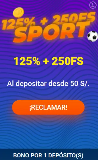 Bonificación máxima del 125% + 250 giros gratuitos