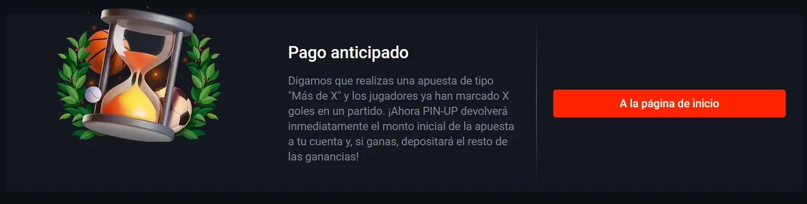 Pago anticipado - Pin Up