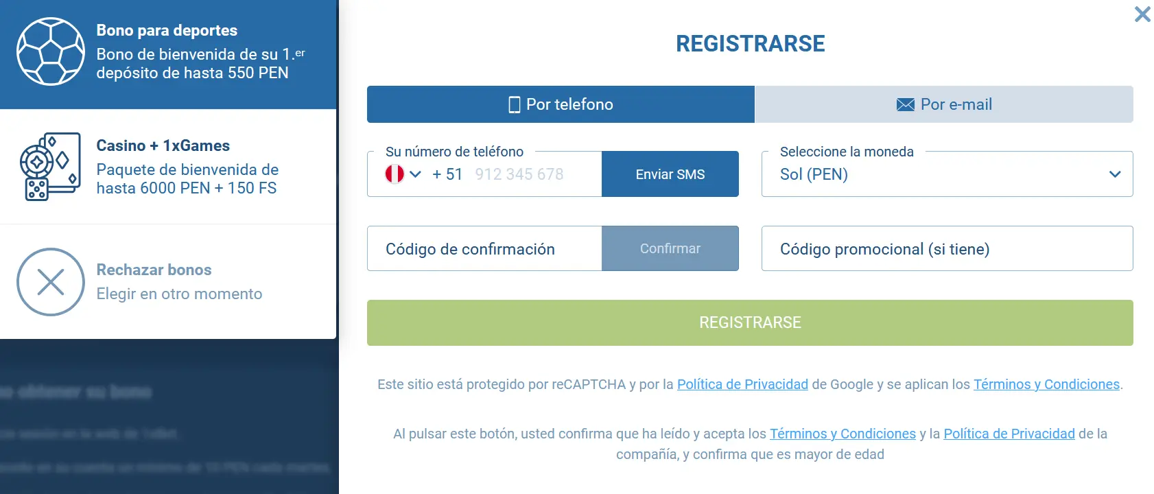 Por número de teléfono