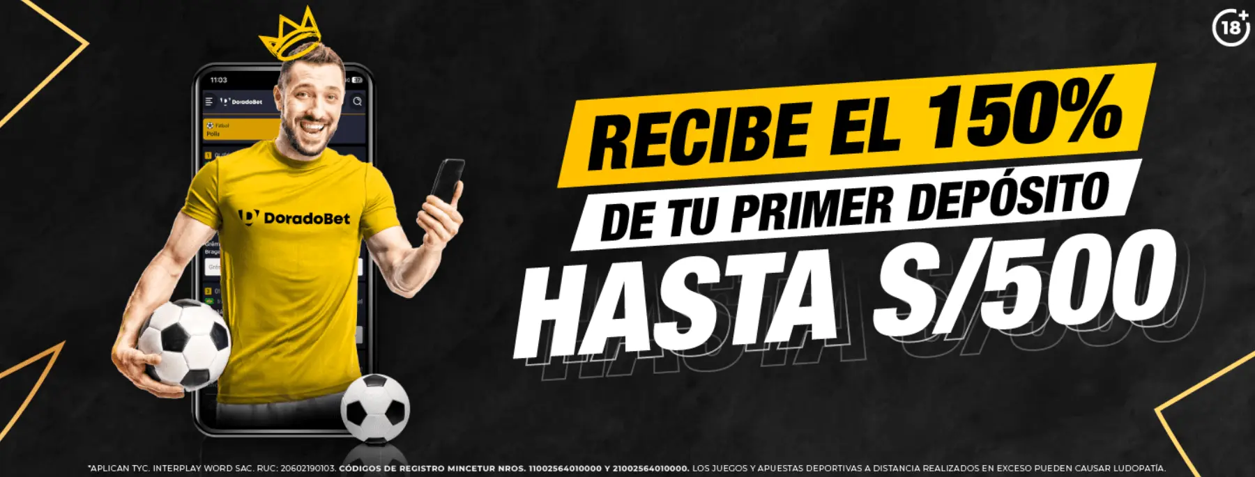 Bono 150% Primer Depósito en Doradobet
