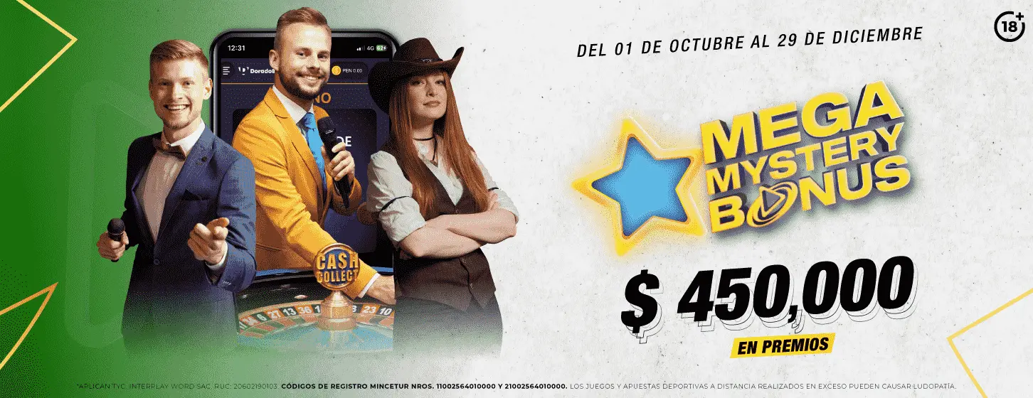 Bono Misterioso Playtech en Doradobet