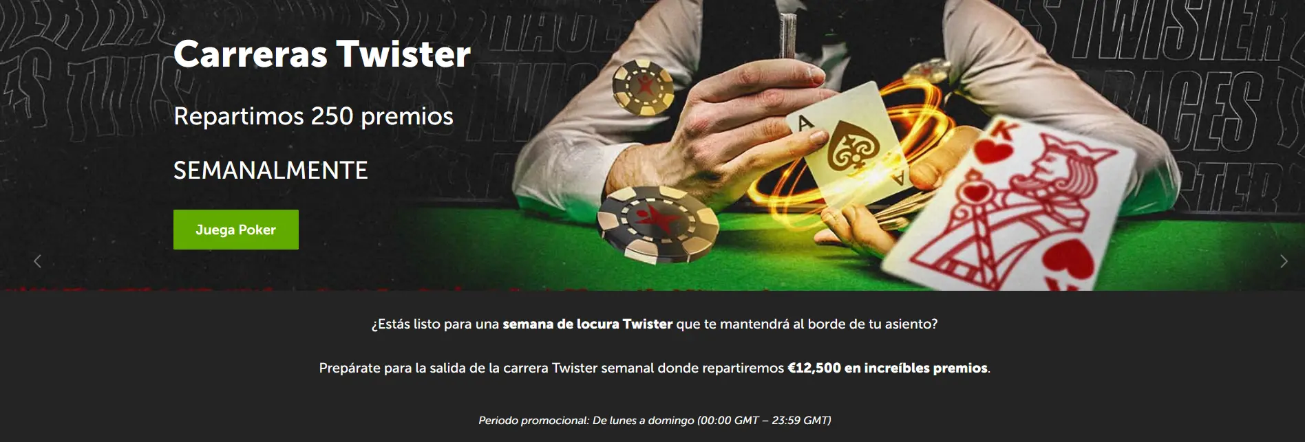 Carreras Twister en Betsafe
