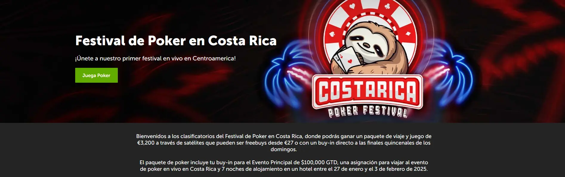 Festival de Póquer en Costa Rica en Betsafe