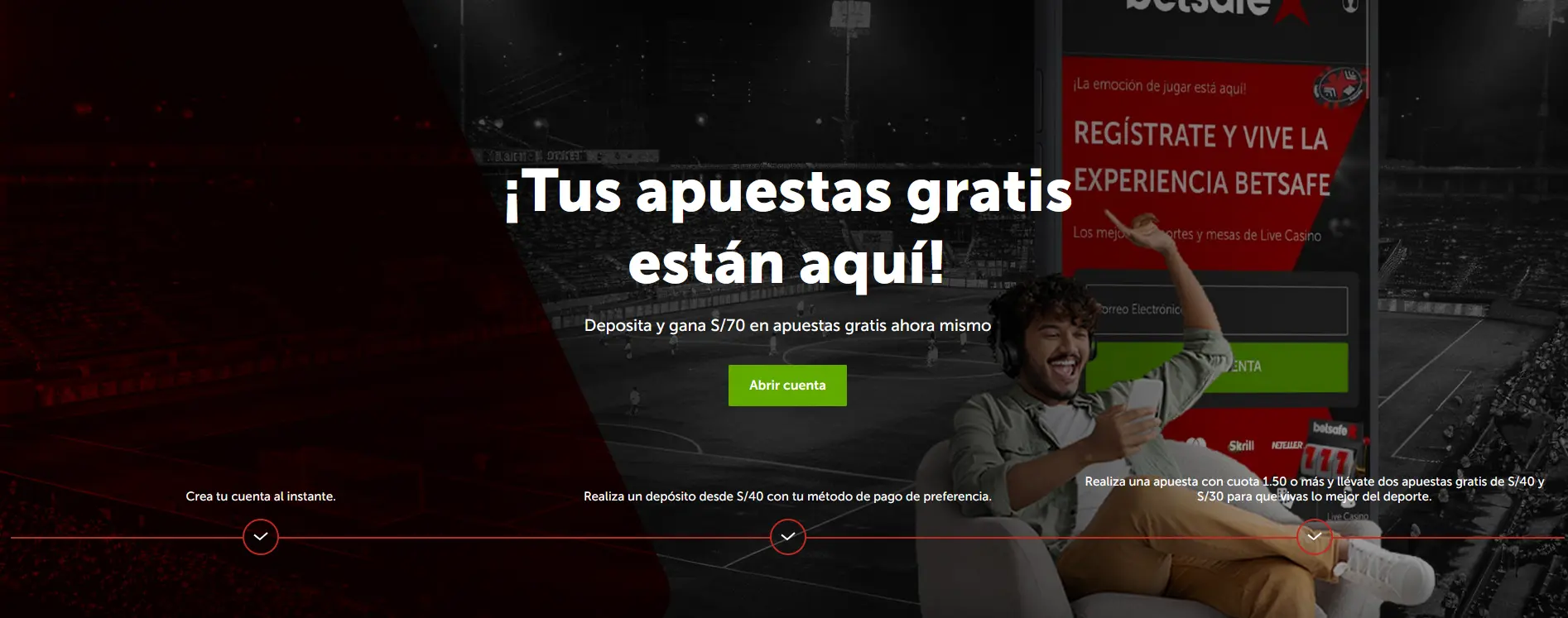 Tus apuestas gratis están aquí en Betsafe