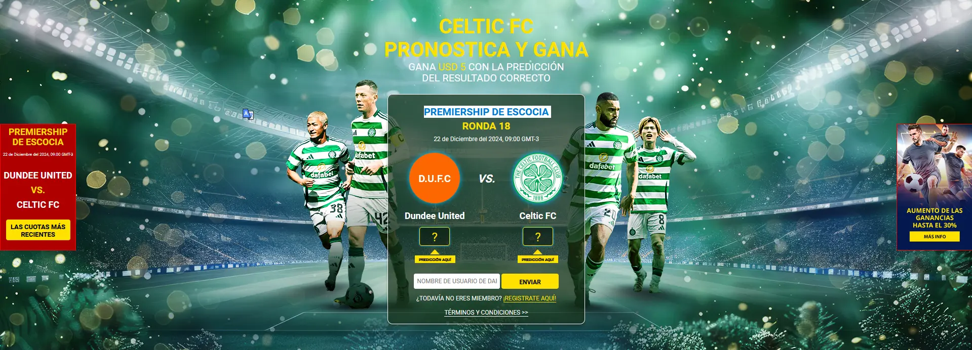 CELTIC FC PRONÓSTICA Y GANA en Dafabet