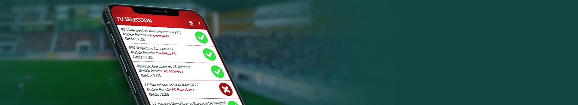 COMBINA 5 O + RESULTADOS en Dafabet