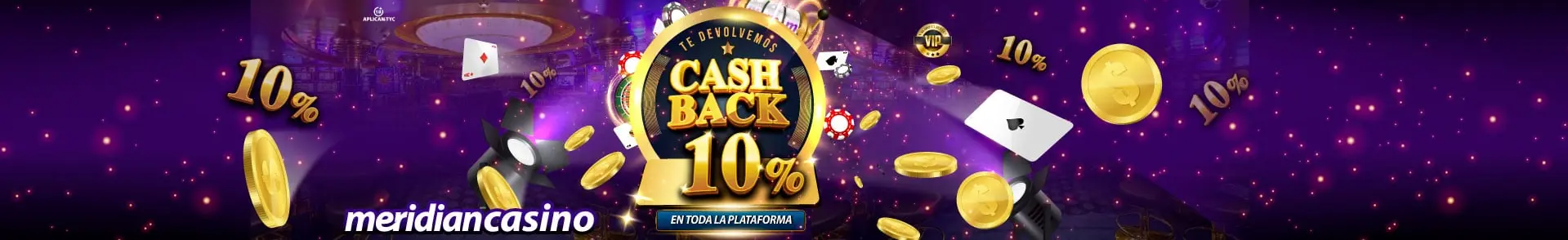 Cash back 10% en Meridianbet