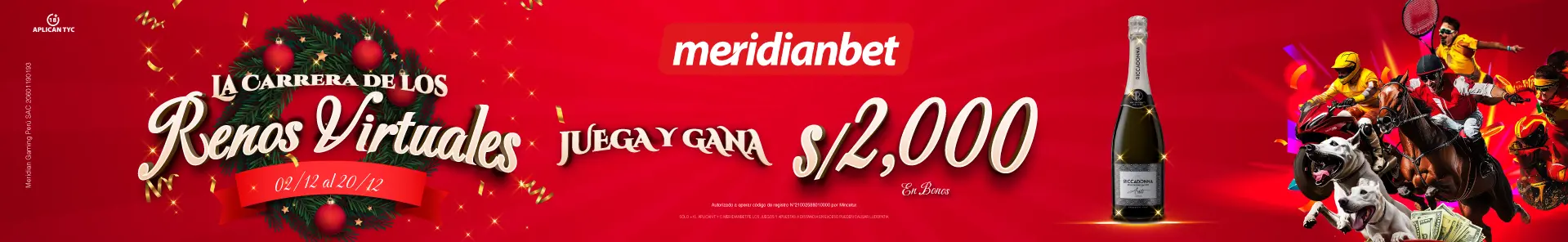 LA CARRERA DE LOS RENOS VIRTUALES en Meridianbet
