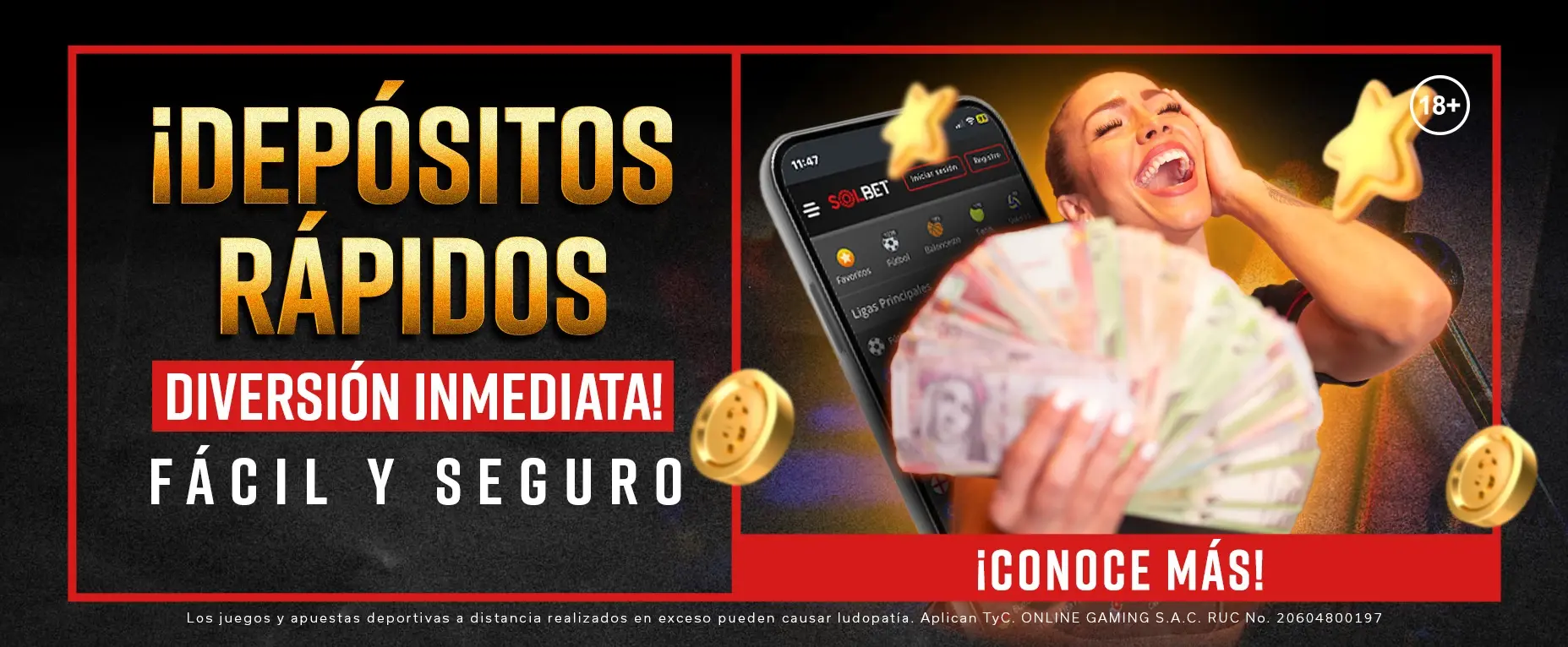 ¡DEPOSITA Y VIVE LA EMOCIÓN DE GANAR EN GRANDE! - Solbet